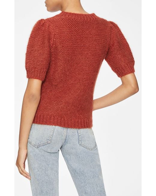 Anine Bing Synthetic Nicolette Wool Sweater in Rust (Red) - Lyst