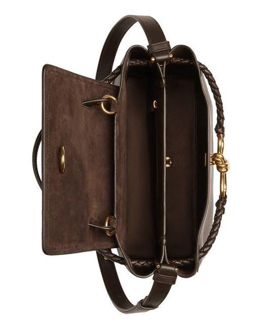 Bottega Veneta Black Small Ciao Ciao Knot Detail Leather Top Handle Bag
