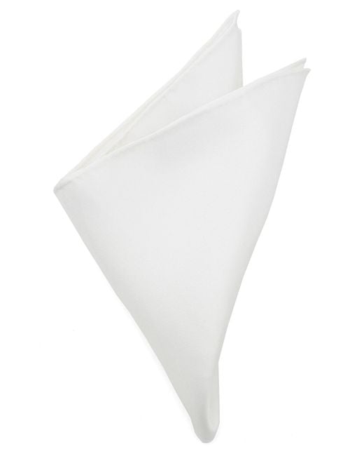 Cufflinks Inc. White Silk Pocket Square for men
