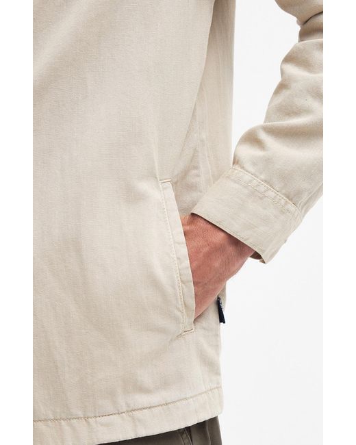 Barbour Natural Melonby Cotton & Linen Overshirt for men