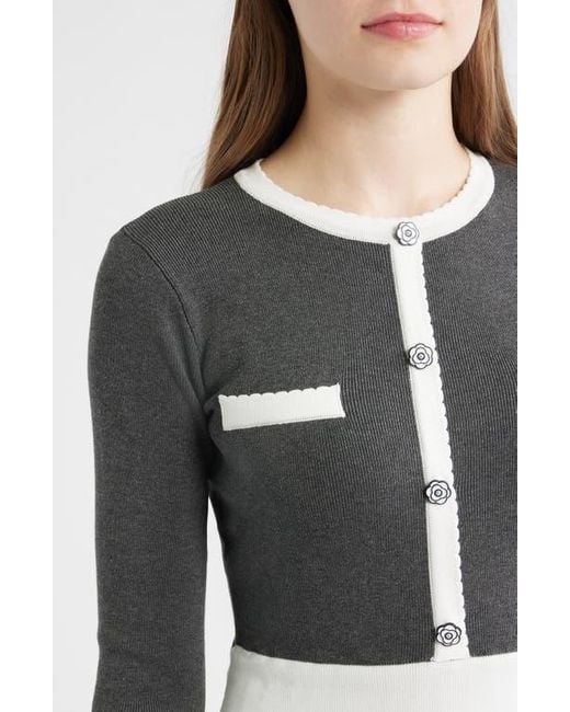 ZOE AND CLAIRE Black Long Sleeve A-Line Sweater Dress
