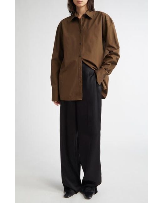 Totême  Brown Classic Cotton Button-Up Shirt