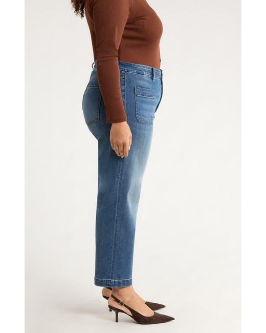 Kut From The Kloth Blue Meg High Waist Ankle Wide Leg Jeans