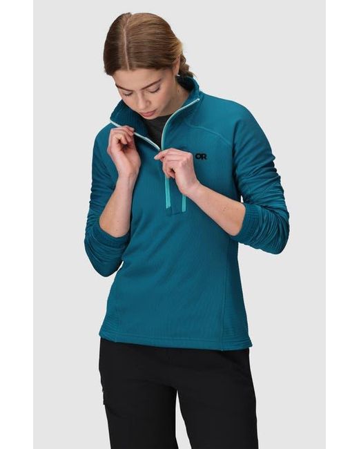 Outdoor Research Blue Deviator Fleece Half Zip Pullover