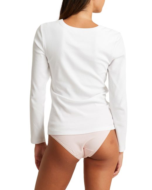 Papinelle White Milla Rib Pajama T-shirt