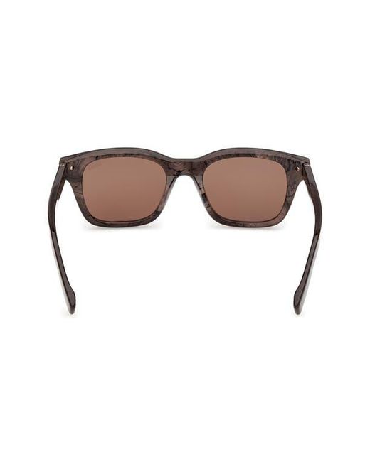 Zegna Brown 54Mm Rectangular Sunglasses for men