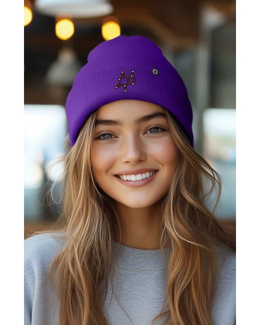 Alix Purple Molecule Beanie for men