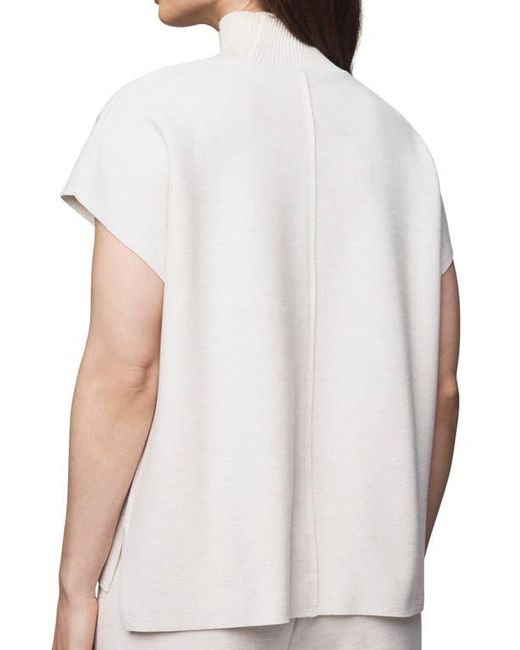 Splendid White Winslow Mock Neck Pullover
