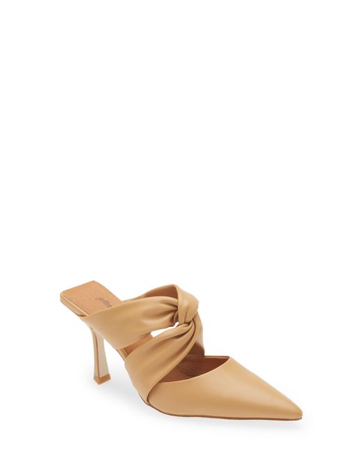 Jeffrey Campbell Tiedup Pointed Toe Mule in Natural Lyst