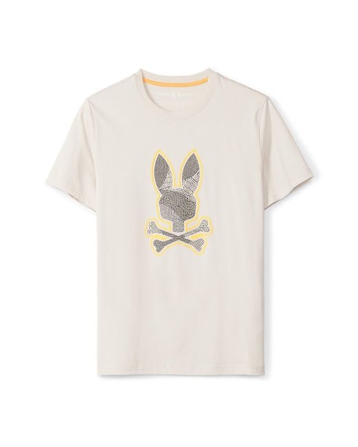 Psycho Bunny White Lenox Graphic T-shirt for men