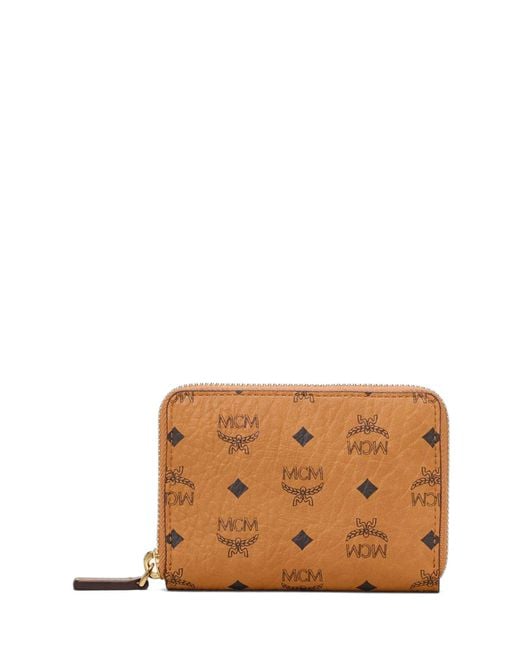 MCM White Zip Wallet