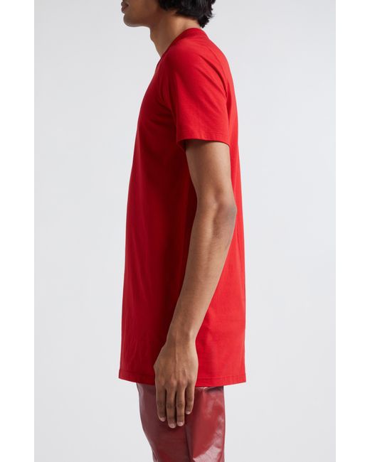 Rick Owens Red Level T Longline T-shirt for men