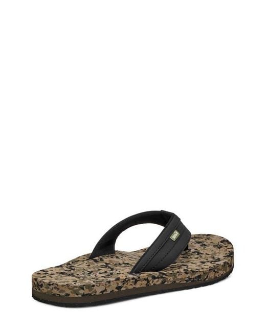 Sanuk Multicolor Ziggy Water Friendly Flip Flop for men