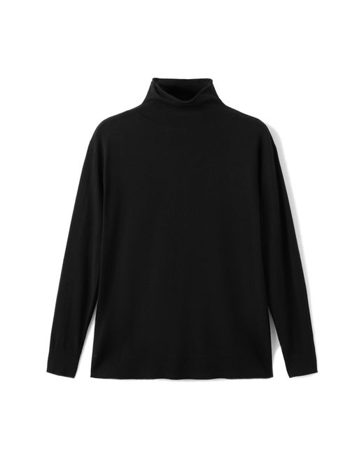 Mango Black Turtleneck Sweater