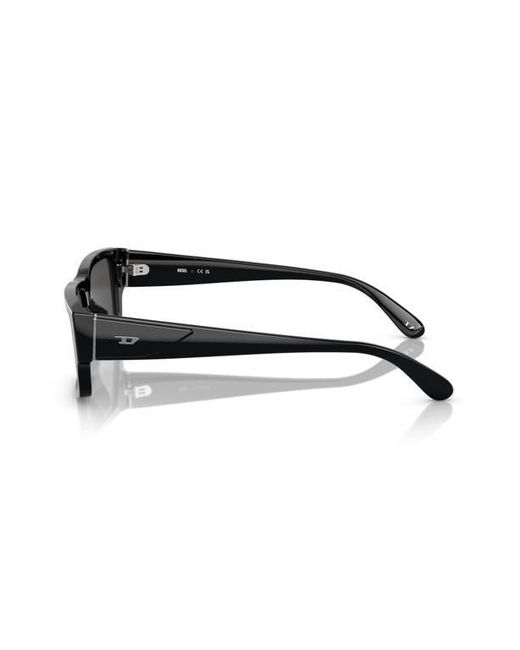 DIESEL Black Geck-D 57Mm Rectangular Sunglasses for men