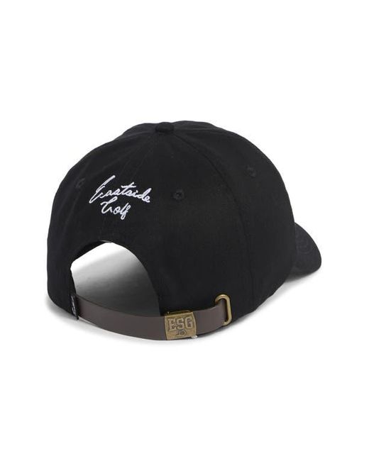 EASTSIDE GOLF Black Swingman Embroidered Dad Adjustable Baseball Cap for men