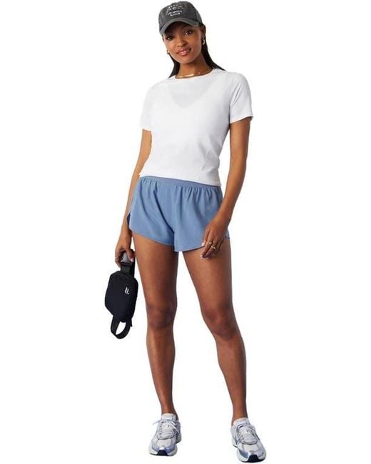 Fabletics Blue Feather Tech+ Short-Sleeve Top