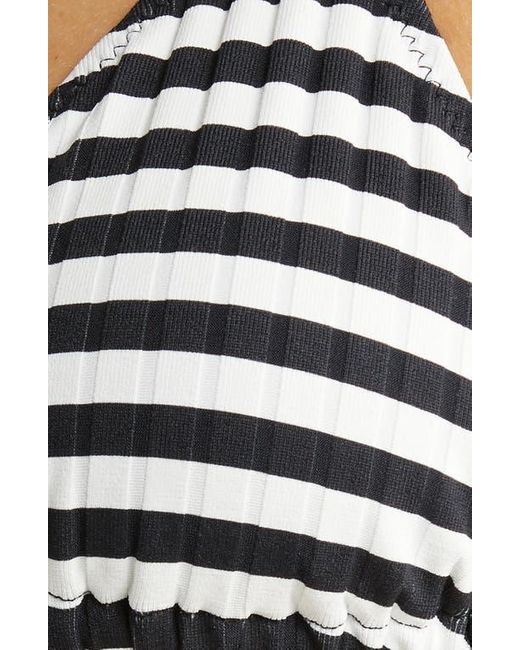 Solid & Striped Black Iris Rib Bikini Top