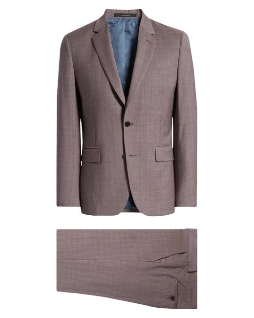 Paul Smith Gray Tailored Fit Check Wool Suit for men