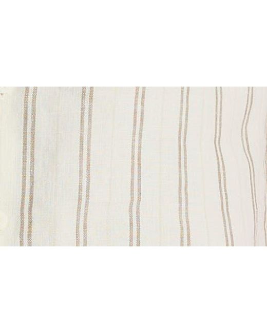 Vince Natural Stripe Classic Fit Short Sleeve Button-Up Shirt for men