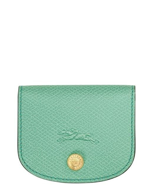 Longchamp Green Epure Leather Card Case