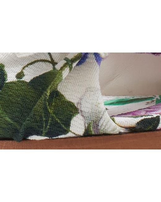 Dolce & Gabbana Multicolor Gardenia Print Platform Sandal