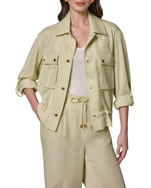 Donna Karan Natural Roll Tab Sleeve Jacket