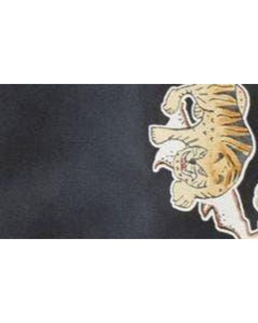 Visvim Black Copa Tora Tiger Print Silk Camp Shirt for men