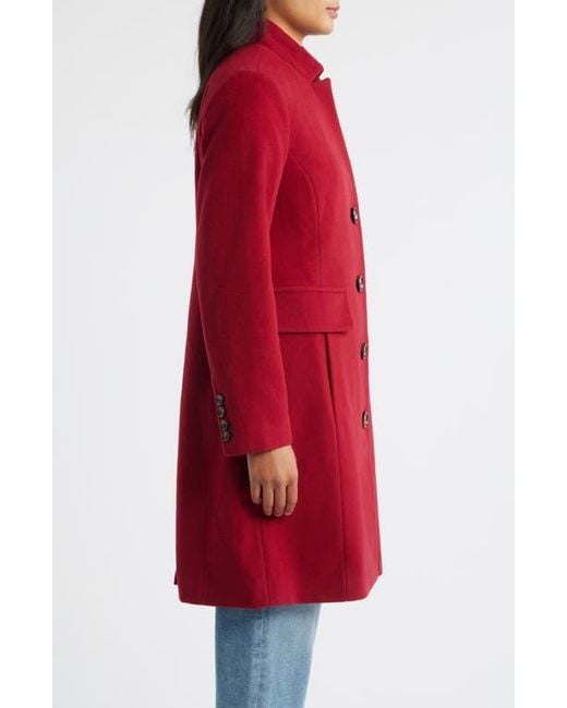 London Fog Red Wool Blend Coat
