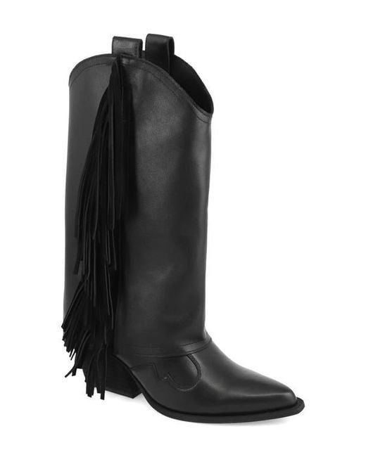 MIA Black Deston Pointed Toe Western Boot
