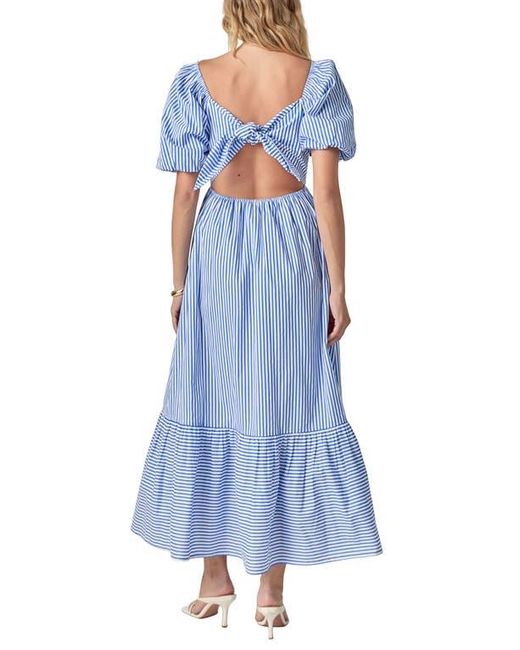 english factory blue dress Floral Print Smocked Dress in Blue main image 0