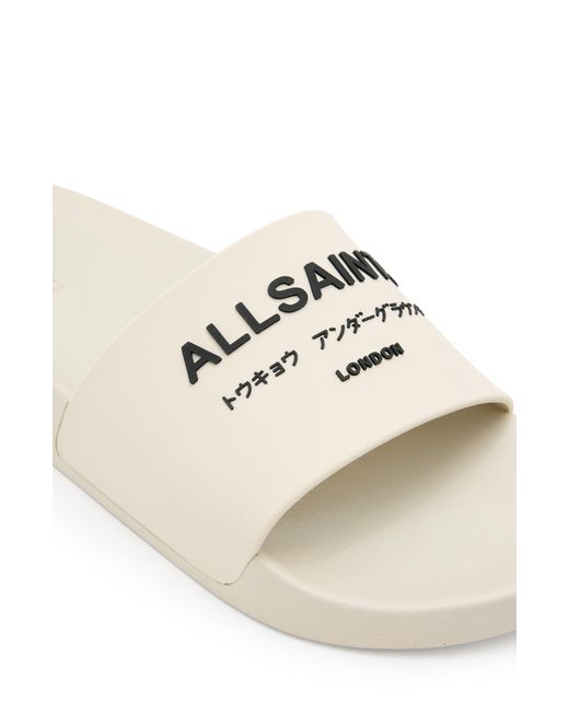 AllSaints White Underground Slide Sandal