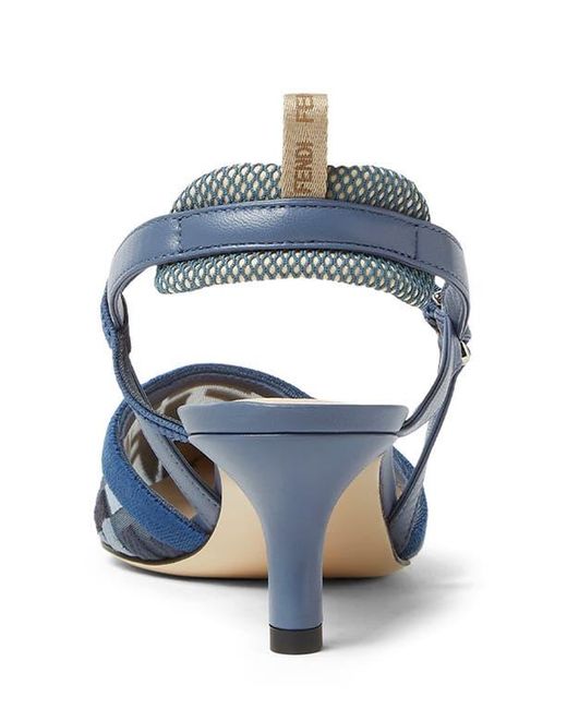 Fendi Blue Colibrì Lite Pointed Toe Slingback Pump
