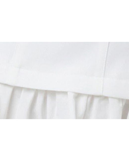 Astr White Strapless Mixed Media Minidress