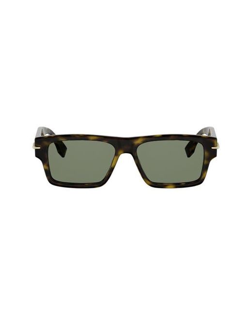 Fendi Green Selleria 54Mm Rectangular Sunglasses for men