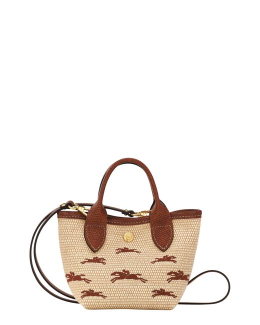 Longchamp Extra Small Le Pliage Panier Top Handle Bag in Brown Lyst