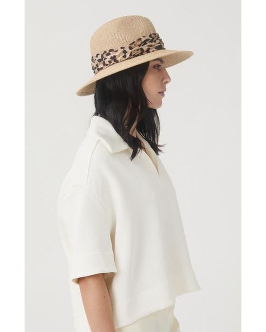 Eugenia Kim Natural Courtney Upf 25+ Packable Straw Fedora