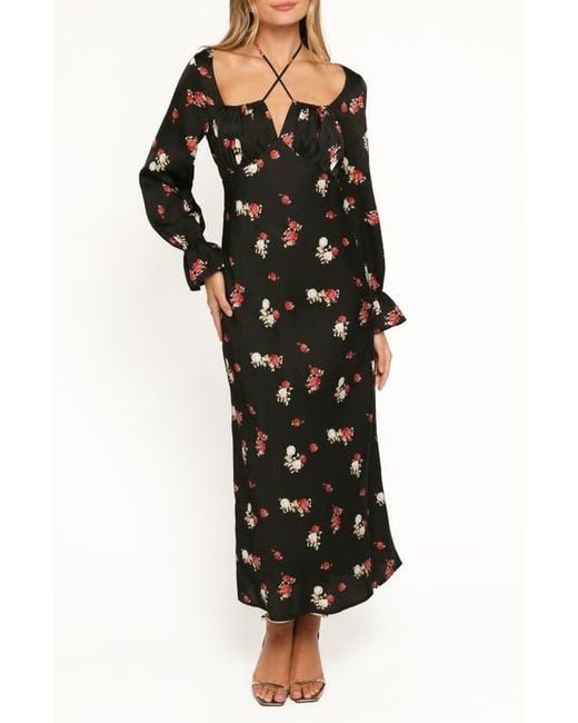 petal and pup black floral dress Petal and Pup Women's Audrina Maxi Dress