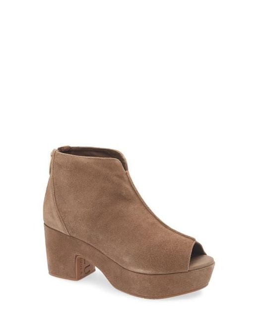 Chocolat Blu Brown Gabe Open Toe Platform Bootie