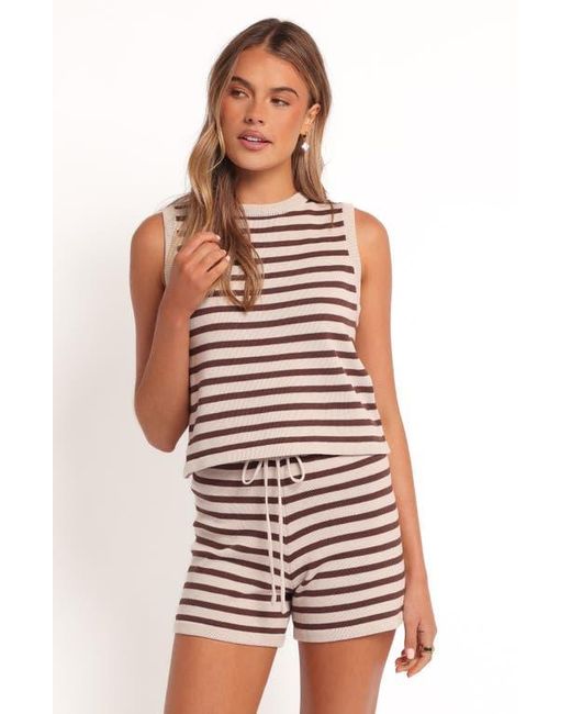 Petal & Pup Red Ilona Stripe Knit Tank & Shorts Set