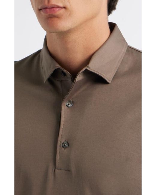 Aurélien Brown Aur1 Solid Cotton Polo for men