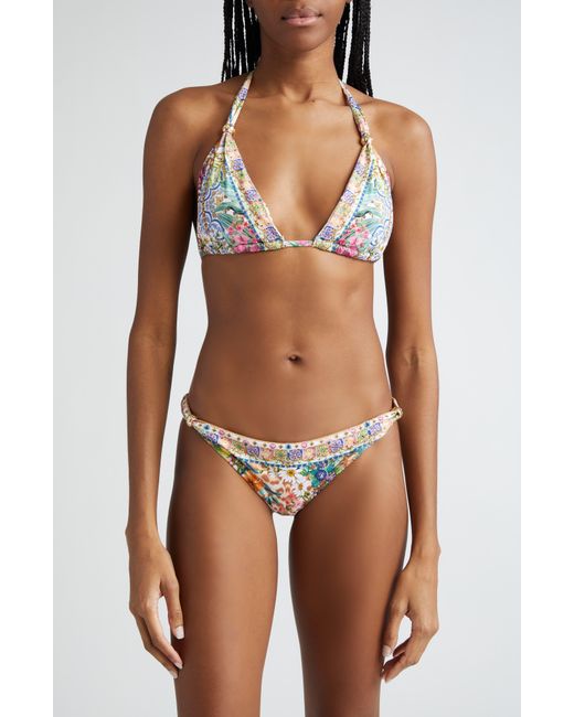 Camilla White Ball Beaded Triangle Two-piece Swimsuit At Nordstrom