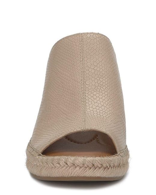 Lucky Brand Brown Cabriah Espadrille Platform Wedge Slide Sandal