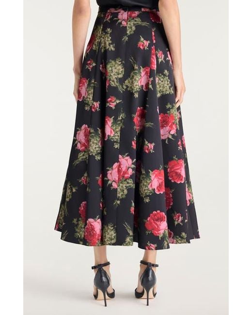 Cinq À Sept Multicolor Hilda Floral Godet Skirt