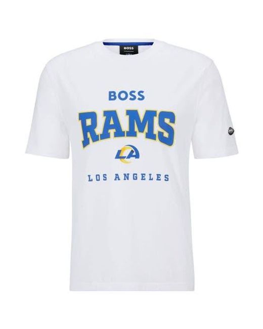Boss X NFL Blue Los Angeles Rams Huddle T-Shirt for men