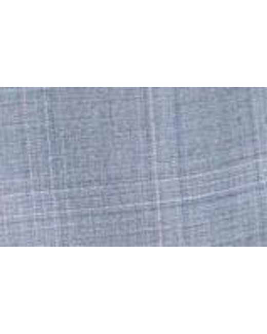 Emporio Armani Blue G-line Plaid Virgin Wool Suit for men