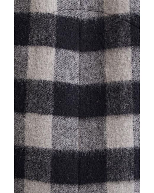 Rick Owens Black Museum Check Wool Coat