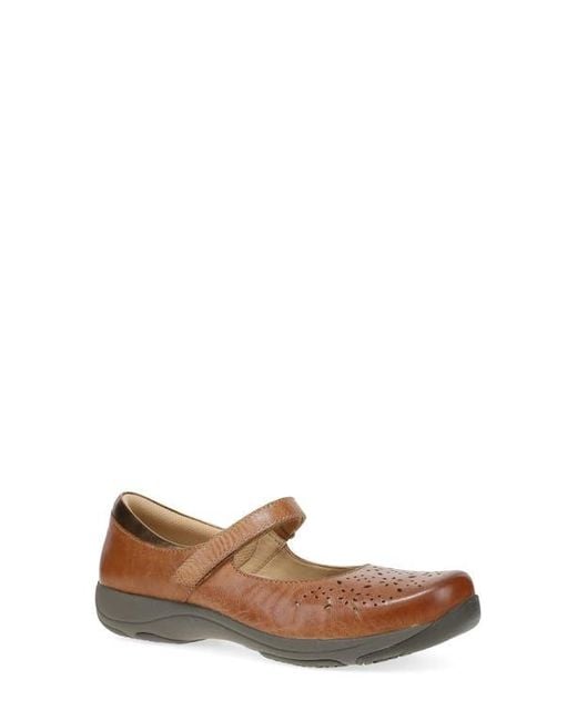 Dansko White Stacy Mary Jane Flat