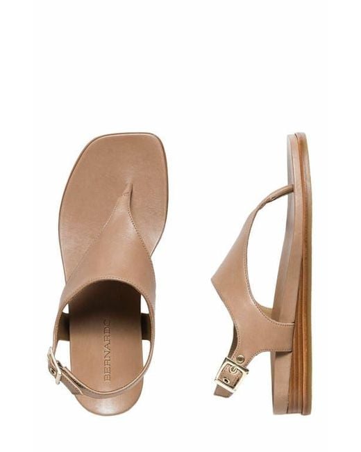 Bernardo Brown Concord Demi-Wedge Sandal