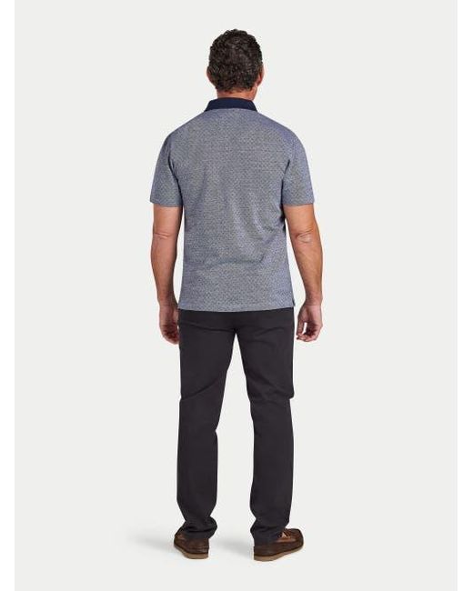 Raging Bull Blue Short Sleeve Dobby Jersey Polo Shirt for men